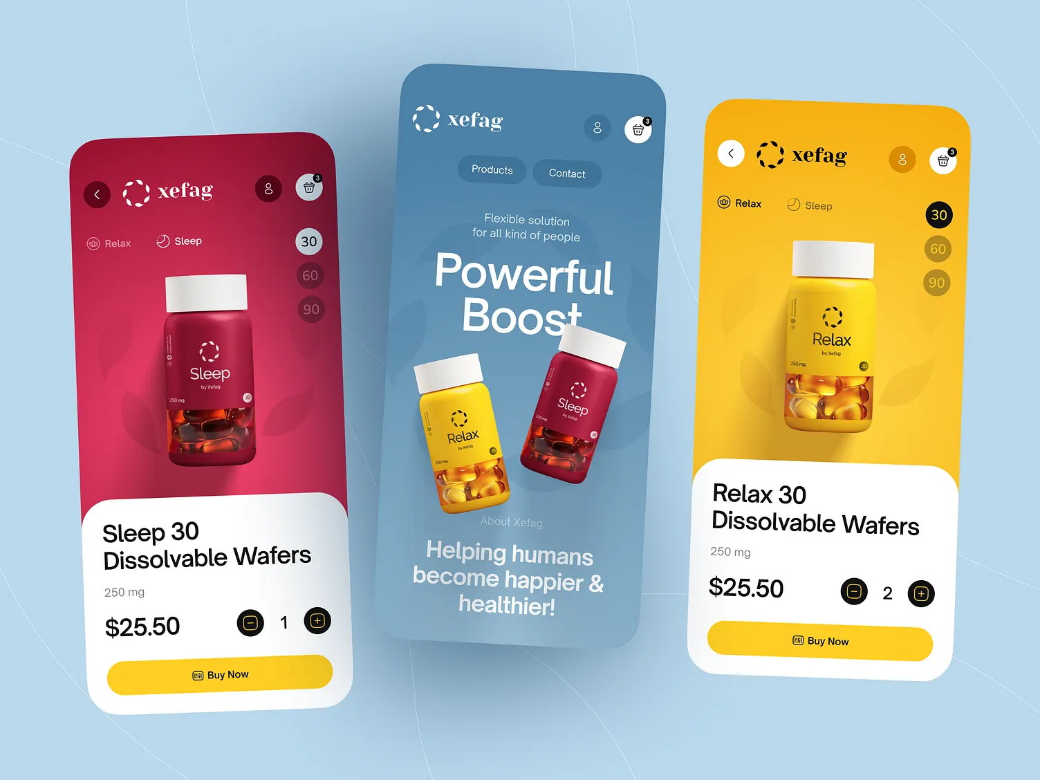 Mobile app product showcase